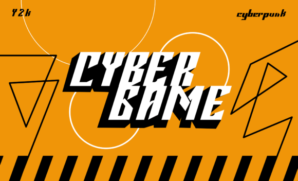 Cybergame: Elevating Digital Projects with Futuristic Glyph Design