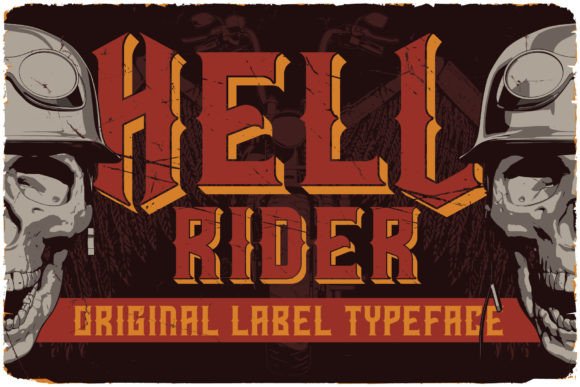 Hell Rider: The Vintage Label Font for Rugged Design