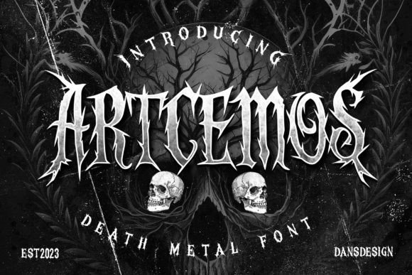 The Dark Allure of Artcemos: Elevating Retro-Urbranding with Horror Metal Typography